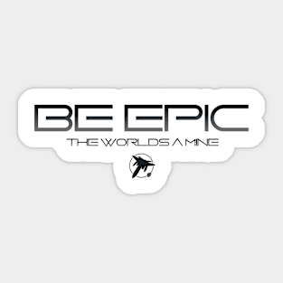 Epic World - 2 Sided Print - Logo Back Sticker